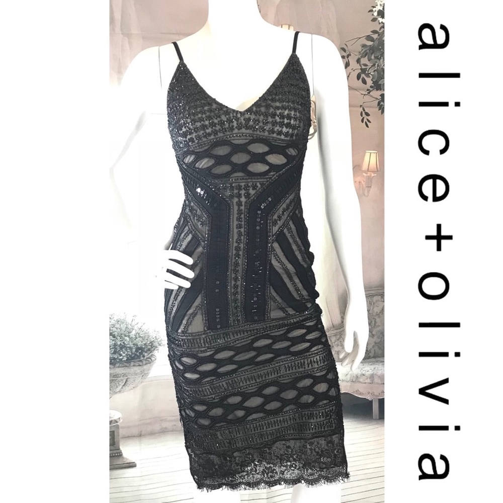 ❌SOLD❌ Alice + Olivia “Silvia” Embellished Dress - Picture 5 of 8